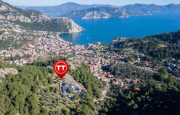 MARMARİS TURUNÇ’TA OTEL VE VİLLA İMARLI 2172 M2 MANZARALI ARSA