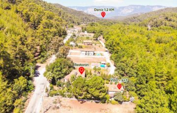 Marmaris Çamlı’da Satılık Villa, Restaurant ve Butik Otel